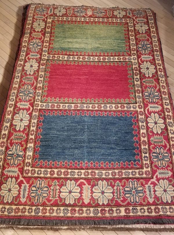 Image of 4X6 Rug with Three Rectangles of Color