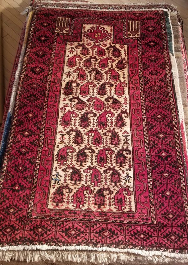 Image of 3X5 Persian Balouch in Prayer Rug Design