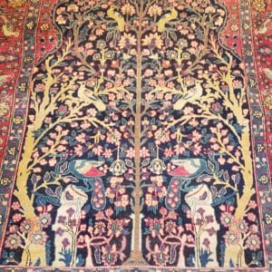 5X7 Persian Tabriz Rug - Tree of Life With Birds Of Paradise