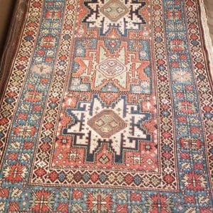 Image of 4x6 Russian Kazak rug with Crab Design